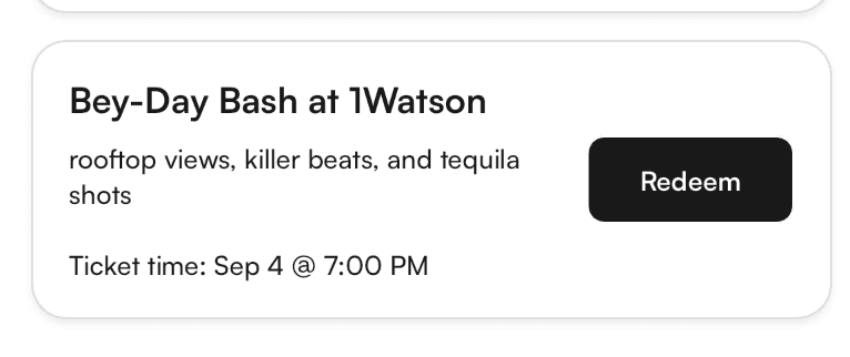 Event Tickets in the App screenshot