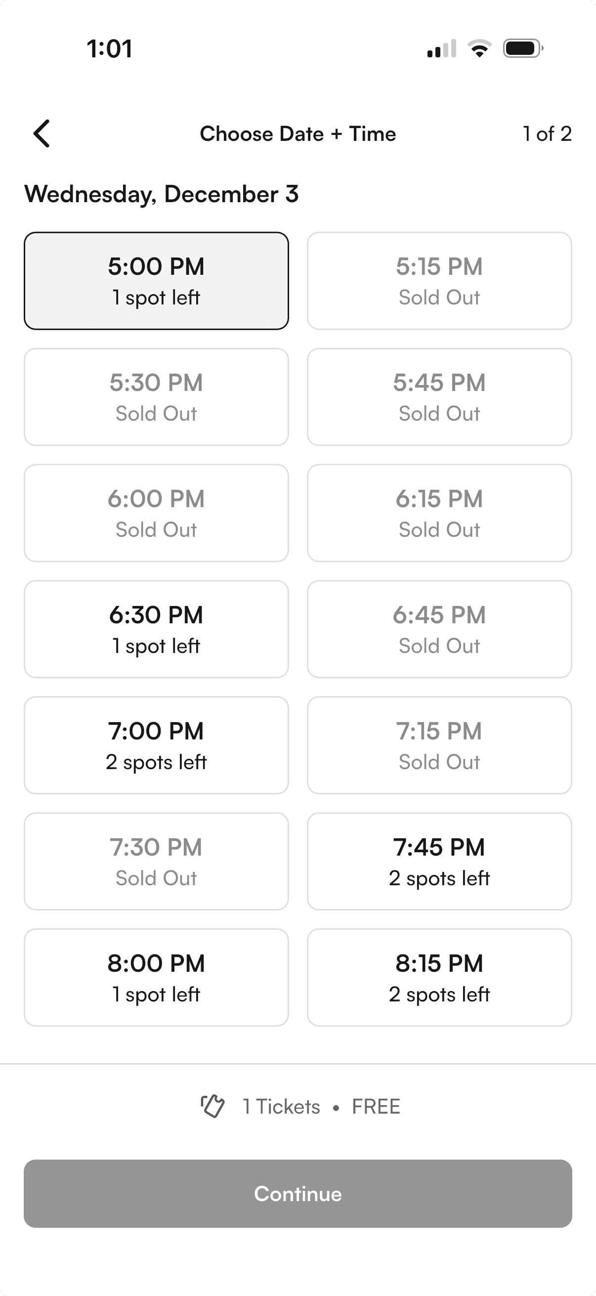 Event Tickets in the App screenshot